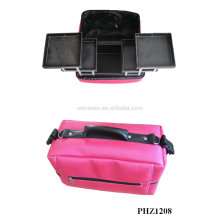 hot sales&waterproof makeup bag with 4 removable trays inside manufacturer